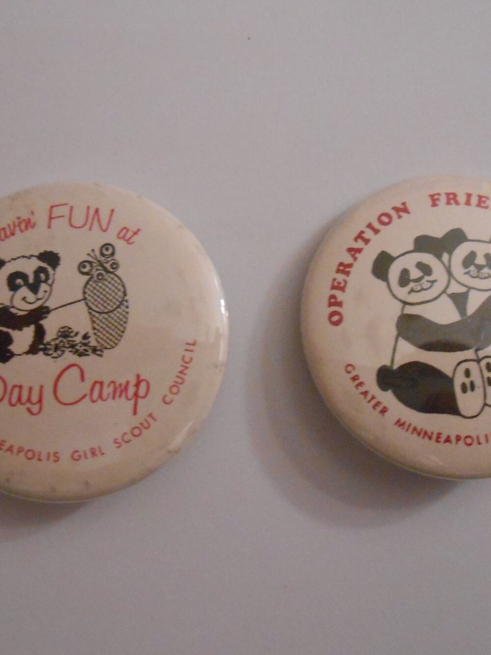 Vintage Girl Scouts Day Camp Pin Lot, Greater Minneapolis, MN, Pins/Buttons